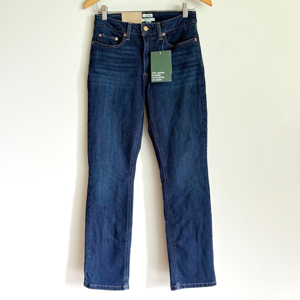 LL Bean Jeans Size 4 Womens Favorite Fit Flannel Lined Blue Denim NWT $99.00
